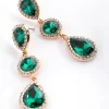 113-green-diamante-circle-teardrop-earrings-3.webp Green Diamante Circle & Teardrop Earrings