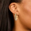 1132-waterproof-gold-plated-stainless-steel-black-enamel-stripe-hoop-earrings-2.webp Waterproof Gold Plated Stainless Steel Black Enamel Stripe Hoop Earrings