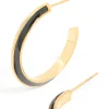 1132-waterproof-gold-plated-stainless-steel-black-enamel-stripe-hoop-earrings-4.webp Waterproof Gold Plated Stainless Steel Black Enamel Stripe Hoop Earrings