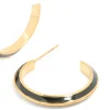 1132-waterproof-gold-plated-stainless-steel-black-enamel-stripe-hoop-earrings-5.webp Waterproof Gold Plated Stainless Steel Black Enamel Stripe Hoop Earrings