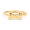 Waterproof Gold Plated Stainless Steel Bow Ring