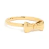 Waterproof Gold Plated Stainless Steel Bow Ring