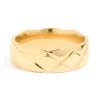 1137-waterproof-gold-plated-stainless-steel-crosshatch-ring-1.webp Waterproof Gold Plated Stainless Steel Crosshatch Ring