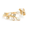 Waterproof Gold Plated Stainless Steel Cubic Zirconia Vine Wrap Ring