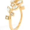 Waterproof Gold Plated Stainless Steel Cubic Zirconia Vine Wrap Ring