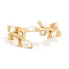 Waterproof Gold Plated Stainless Steel Cubic Zirconia Vine Wrap Ring