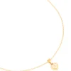 Waterproof Gold Plated Stainless Steel Diamante Mini Pavé Heart Earrings