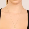 Waterproof Gold Plated Stainless Steel Diamante Mini Pavé Heart Earrings