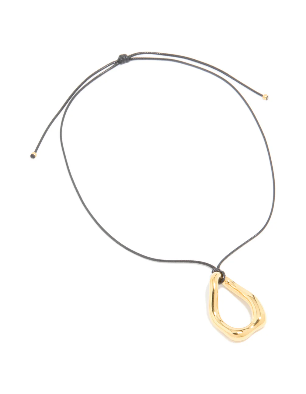 1161-waterproof-gold-plated-stainless-steel-large-open-pendant-cord-necklace-2.webp Waterproof Gold Plated Stainless Steel Large Open Pendant Cord Necklace