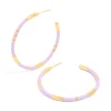 1163-waterproof-gold-plated-stainless-steel-lilac-enamel-hoop-earrings-1.webp Waterproof Gold Plated Stainless Steel Lilac Enamel Hoop Earrings