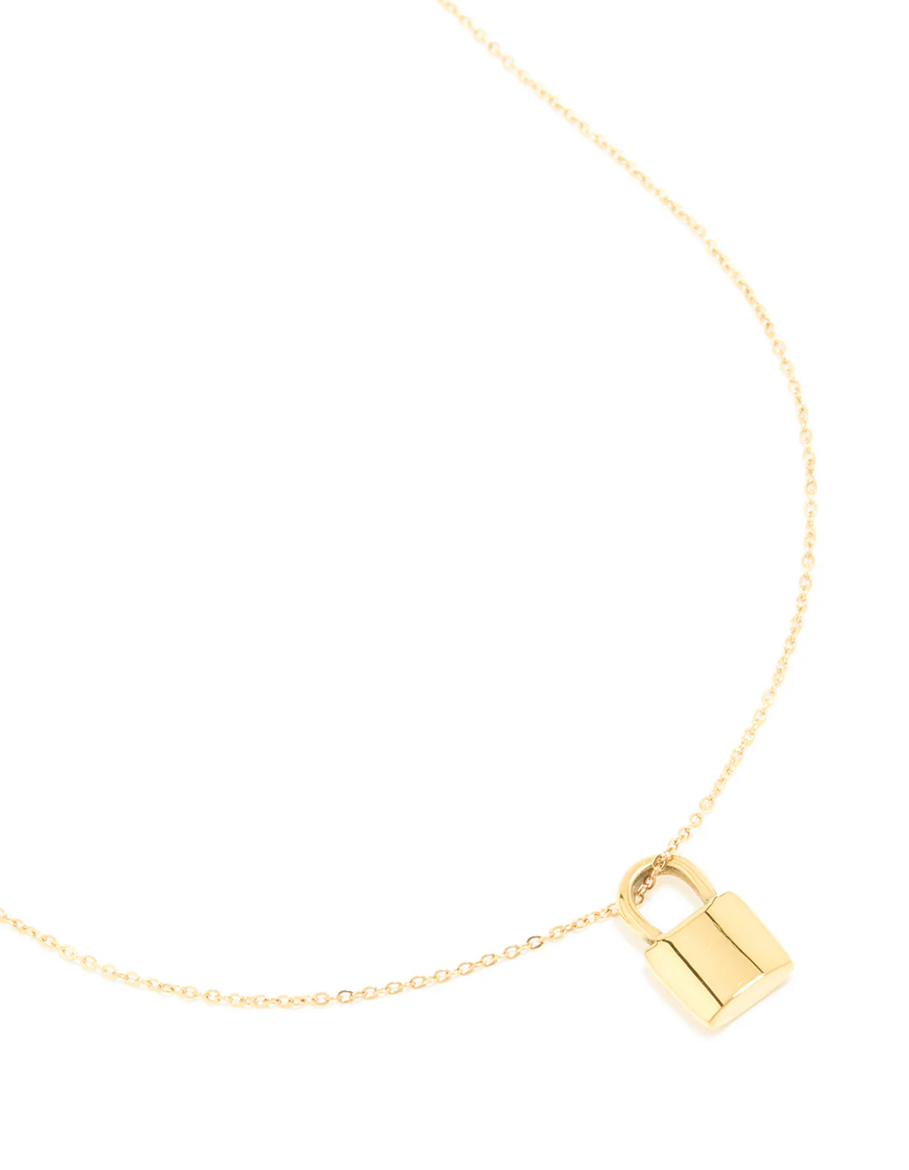 1164-waterproof-gold-plated-stainless-steel-lock-pendant-necklace-2.webp Waterproof Gold Plated Stainless Steel Lock Pendant Necklace