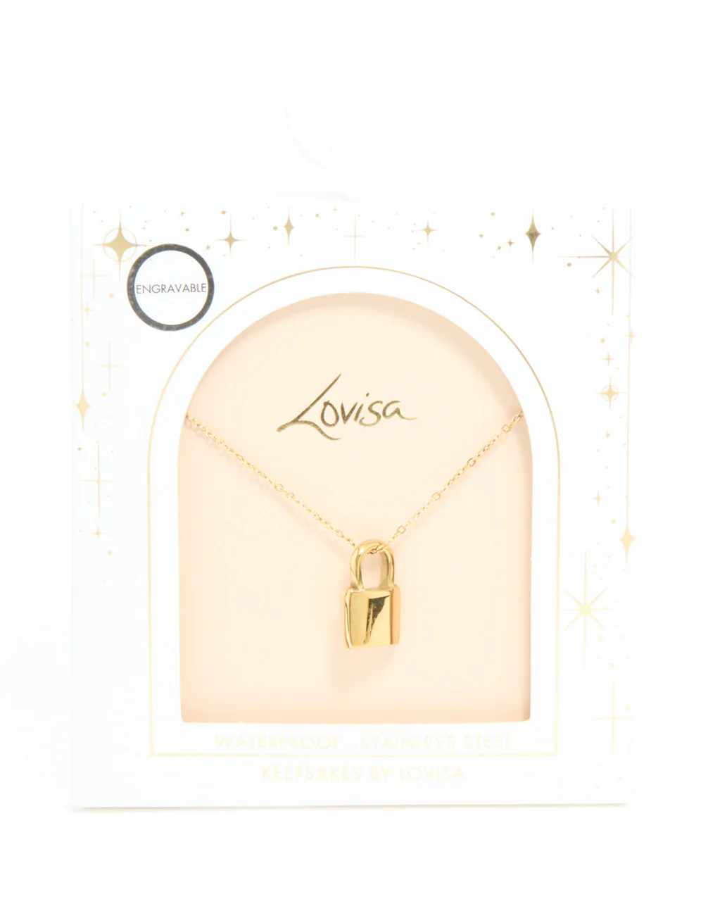 1164-waterproof-gold-plated-stainless-steel-lock-pendant-necklace-5.webp Waterproof Gold Plated Stainless Steel Lock Pendant Necklace