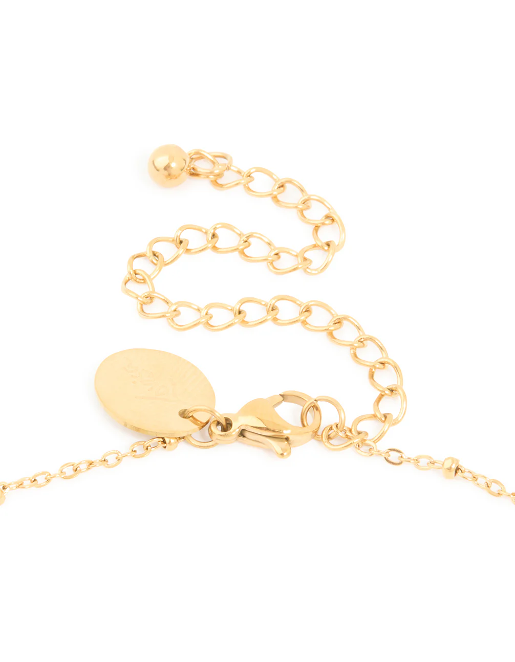 Waterproof Gold Plated Stainless Steel Mary & Cross Necklace
