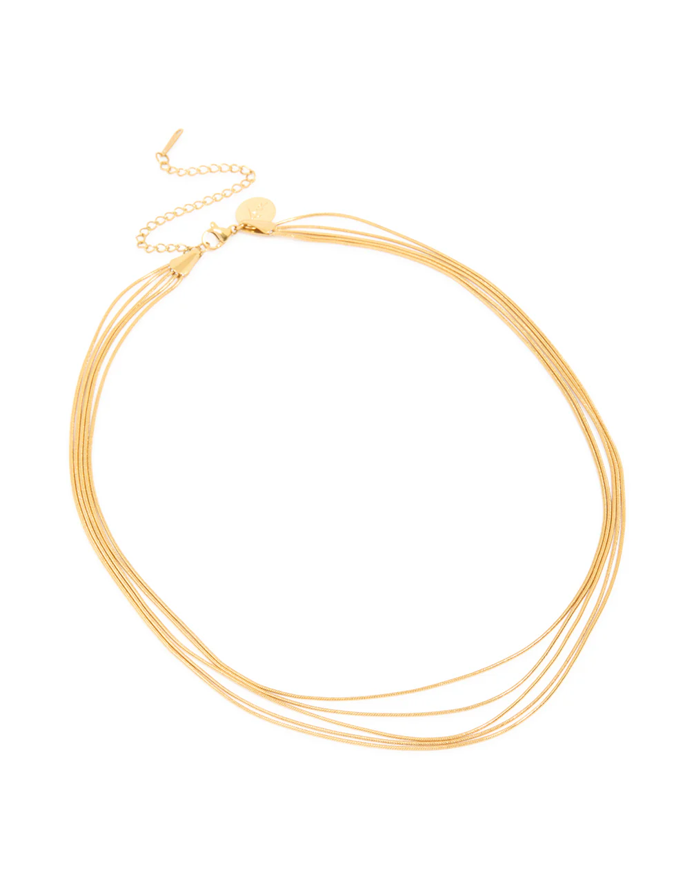 1168-waterproof-gold-plated-stainless-steel-multi-snake-chain-layered-necklace-2.webp Waterproof Gold Plated Stainless Steel Multi Snake Chain Layered Necklace