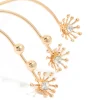 Gold Diamante Small Flowers Arm Cuff