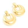 1176-waterproof-gold-plated-stainless-steel-round-doorknocker-earrings-1.webp Waterproof Gold Plated Stainless Steel Round Doorknocker Earrings