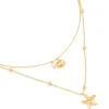 1181-waterproof-gold-plated-stainless-steel-star-shell-layered-necklace-1.webp Waterproof Gold Plated Stainless Steel Star & Shell Layered Necklace