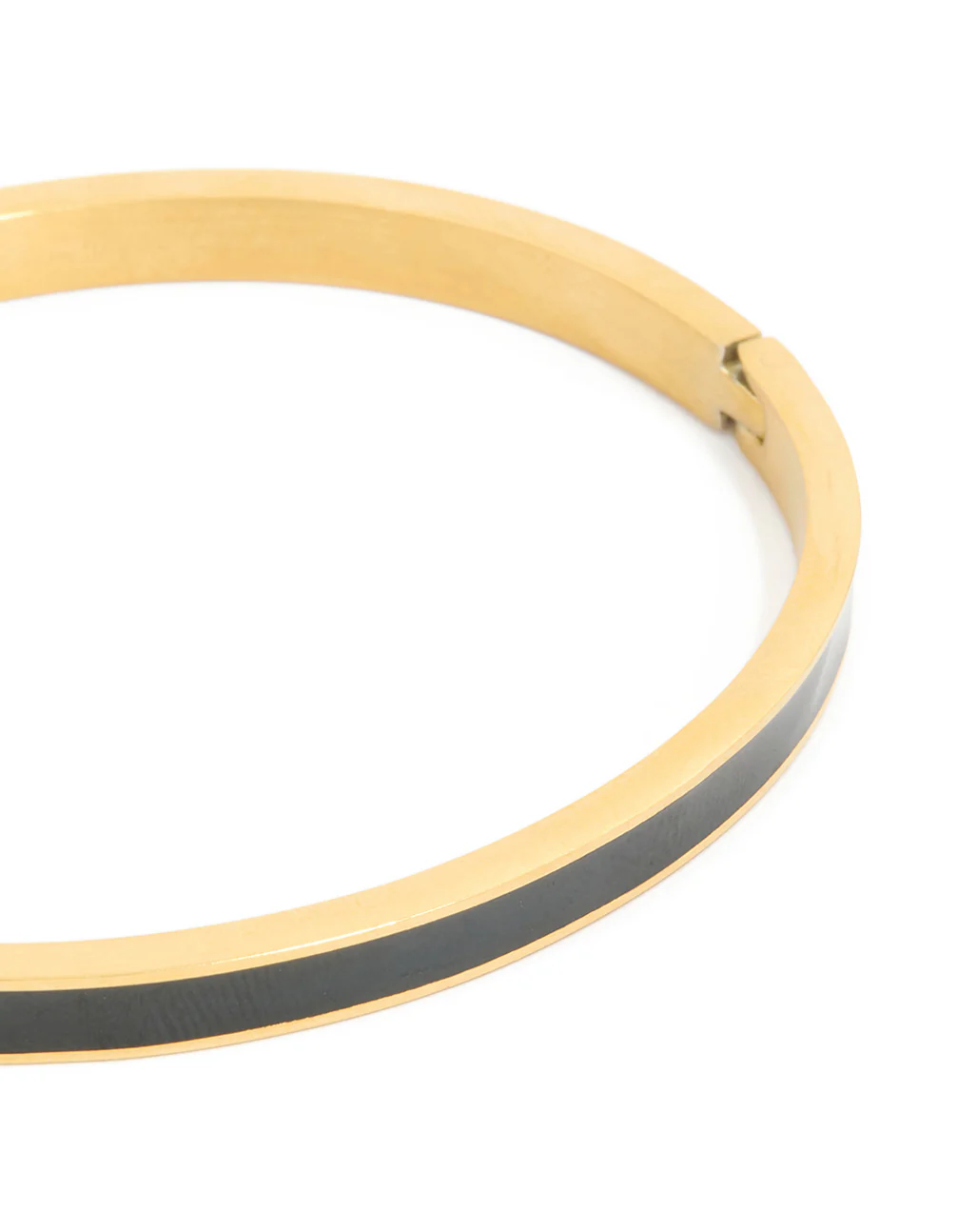 1184-waterproof-gold-plated-stainless-steel-thick-black-enamel-hinged-bangle-4.webp Waterproof Gold Plated Stainless Steel Thick Black Enamel Hinged Bangle
