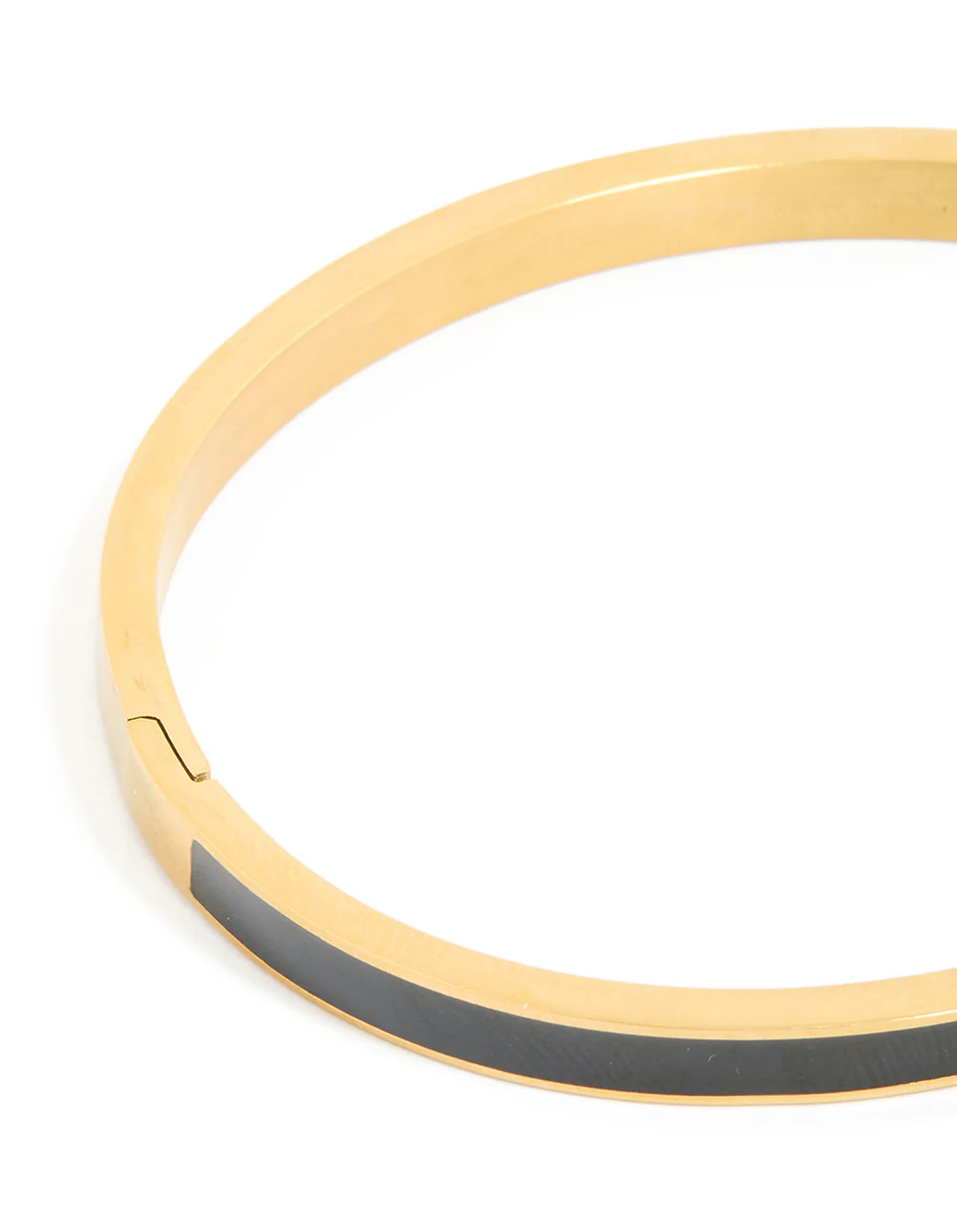 1184-waterproof-gold-plated-stainless-steel-thick-black-enamel-hinged-bangle-5.webp Waterproof Gold Plated Stainless Steel Thick Black Enamel Hinged Bangle