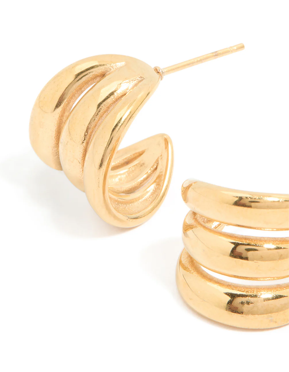 1186-waterproof-gold-plated-stainless-steel-triple-band-hoop-earrings-4.webp Waterproof Gold Plated Stainless Steel Triple Band Hoop Earrings