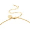 Waterproof Gold Plated Stainless Steel Virgo Circle Zodiac Sign Necklace