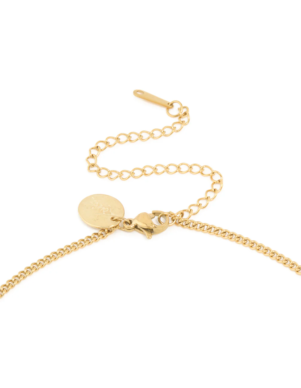 Waterproof Gold Plated Stainless Steel Virgo Circle Zodiac Sign Necklace