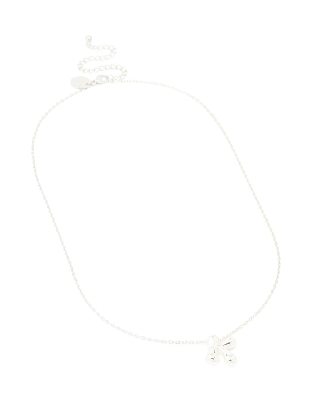 Waterproof Stainless Steel Large Bubble Letter K Necklace