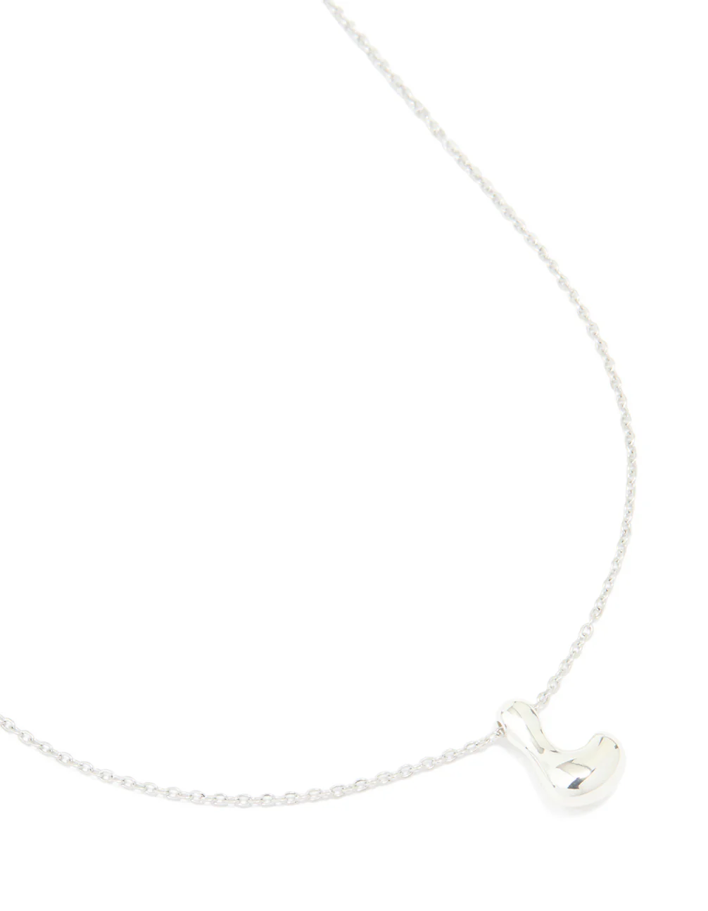 Waterproof Stainless Steel Large Bubble Letter L Necklace