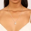 Waterproof Stainless Steel Large Bubble Letter L Necklace