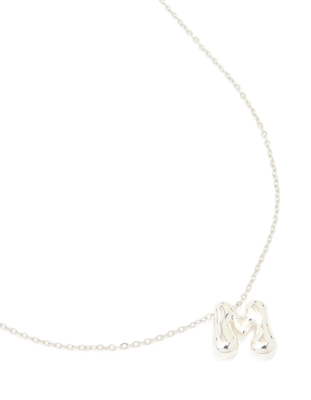 1199-waterproof-stainless-steel-large-bubble-letter-m-necklace-2.webp Waterproof Stainless Steel Large Bubble Letter M Necklace