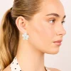 Waterproof Stainless Steel Mini Textured Flower Earrings