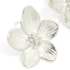 Waterproof Stainless Steel Mini Textured Flower Earrings