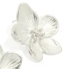 Waterproof Stainless Steel Mini Textured Flower Earrings