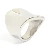 Waterproof Stainless Steel Organic Smooth Ring
