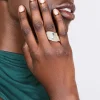 Waterproof Stainless Steel Organic Smooth Ring