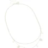 Waterproof Stainless Steel Pearl & Molten Pendant Chain Layered Necklace