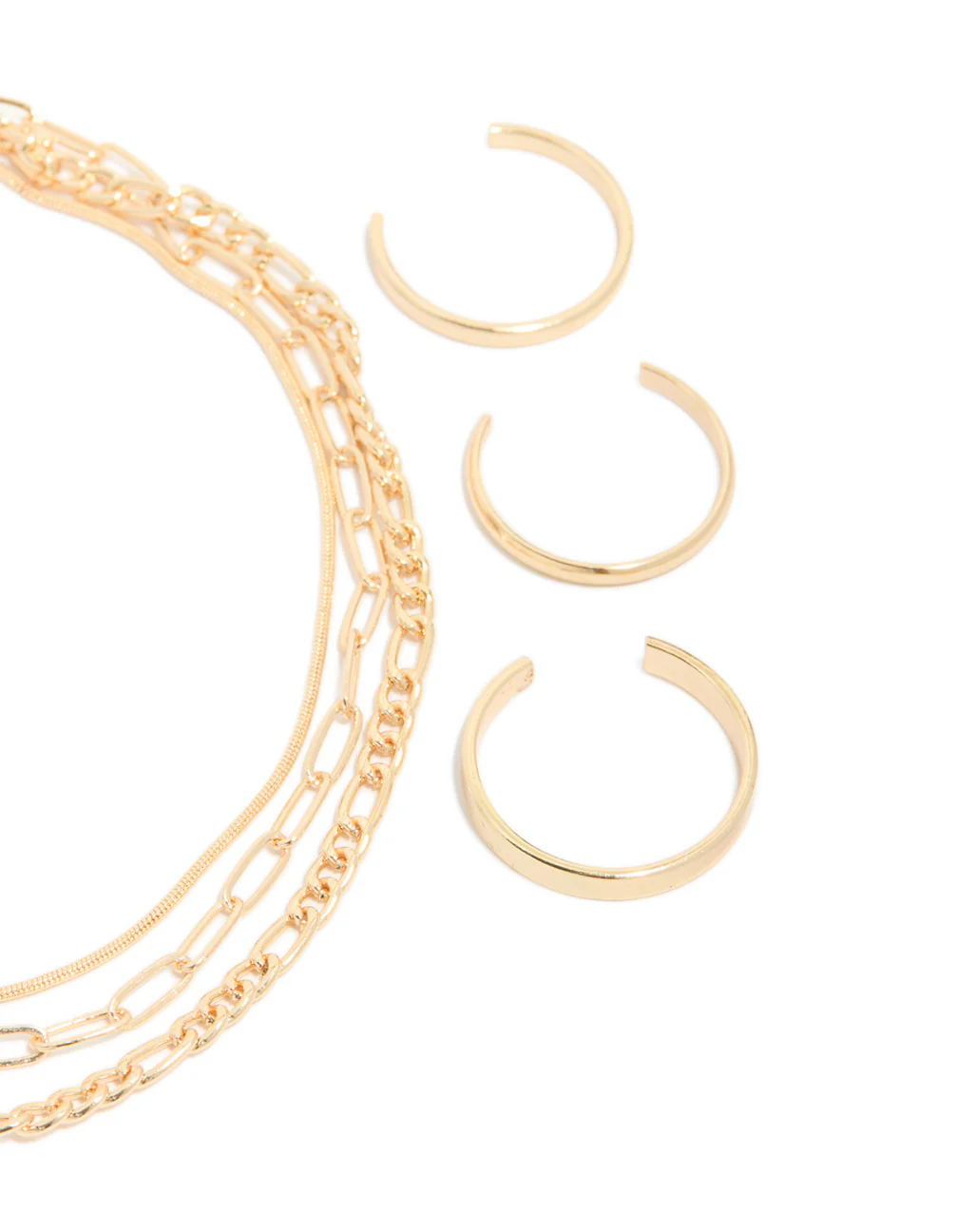 121-gold-smooth-chain-anklet-toe-rings-set-2.webp Gold Smooth Chain Anklet & Toe Rings Set