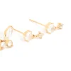 Waterproof Gold Plated Stainless Steel Cubic Zirconia Garden Party Earrings 3-Pack