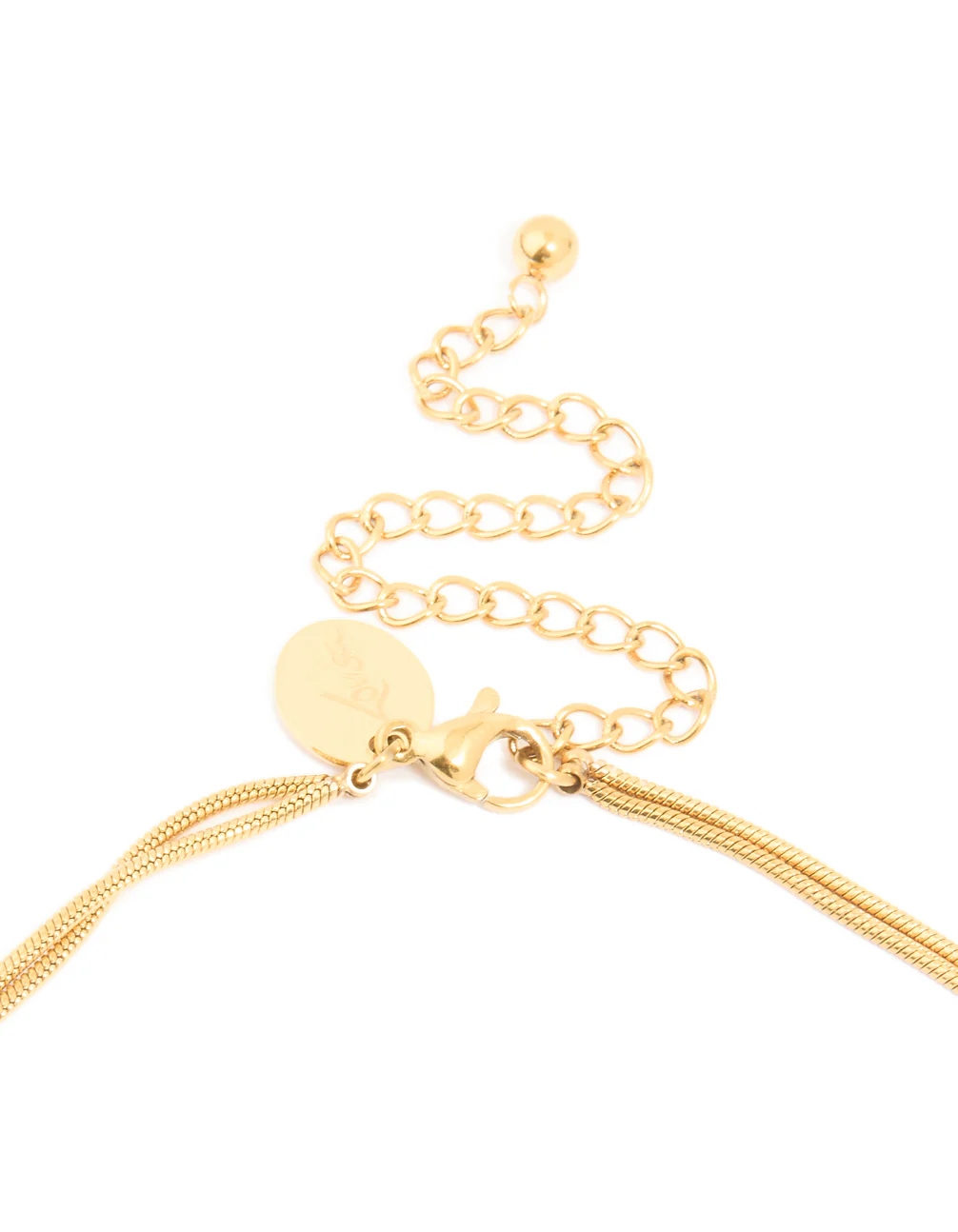 1218-waterproof-gold-plated-stainless-steel-snake-chain-open-circle-pendant-layered-necklace-3.webp Waterproof Gold Plated Stainless Steel Snake Chain & Open Circle Pendant Layered Necklace