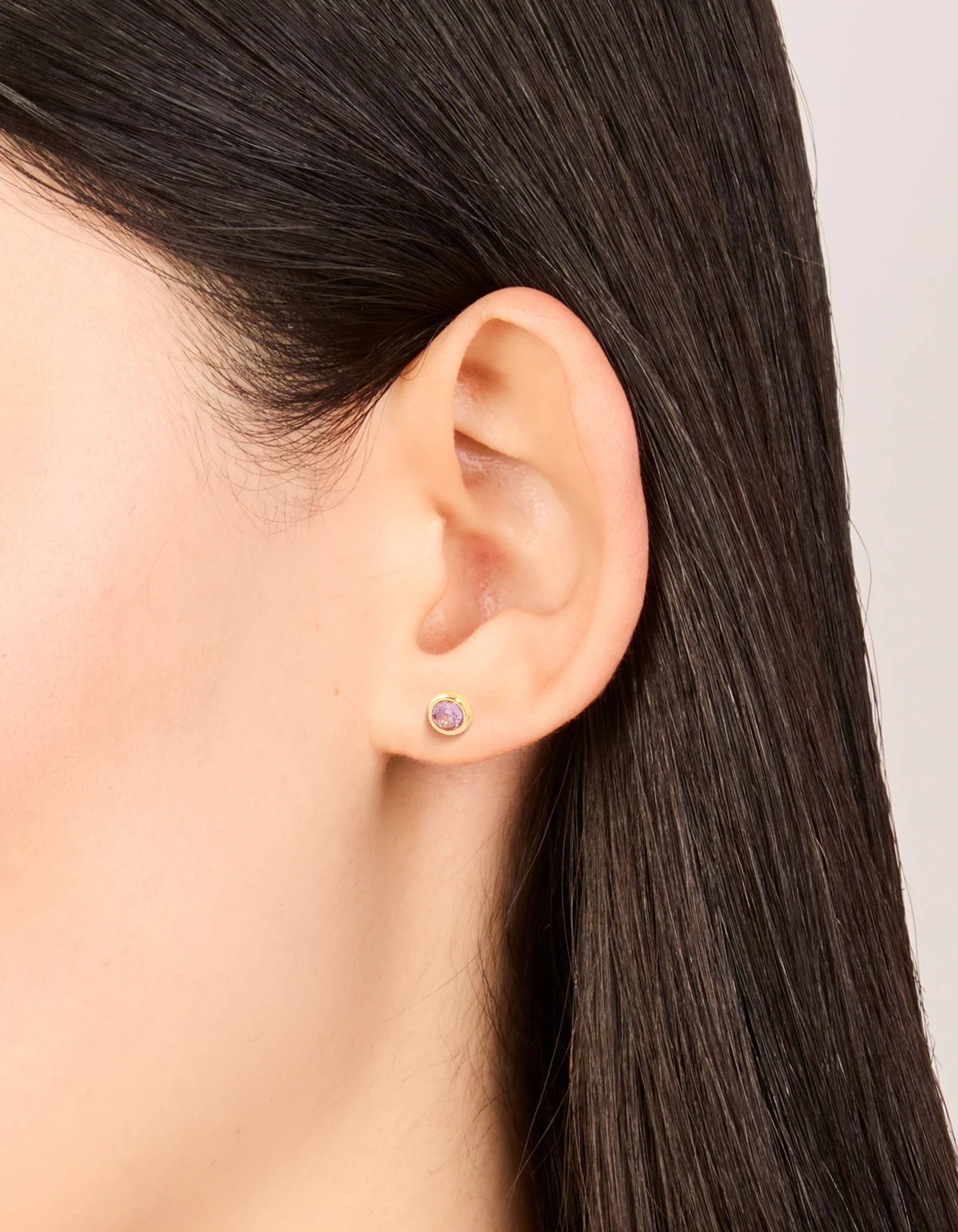 1221-waterproof-gold-plated-stainless-steel-cubic-zirconia-february-birthstone-bezel-set-stud-earrings-2.webp Waterproof Gold Plated Stainless Steel Cubic Zirconia February Birthstone Bezel Set Stud Earrings
