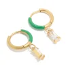 1223-waterproof-gold-plated-stainless-steel-emerald-green-enamel-cubic-zirconia-charm-huggie-earrings-1.webp Waterproof Gold Plated Stainless Steel Emerald Green Enamel Cubic Zirconia Charm Huggie Earrings