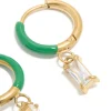 1223-waterproof-gold-plated-stainless-steel-emerald-green-enamel-cubic-zirconia-charm-huggie-earrings-5.webp Waterproof Gold Plated Stainless Steel Emerald Green Enamel Cubic Zirconia Charm Huggie Earrings