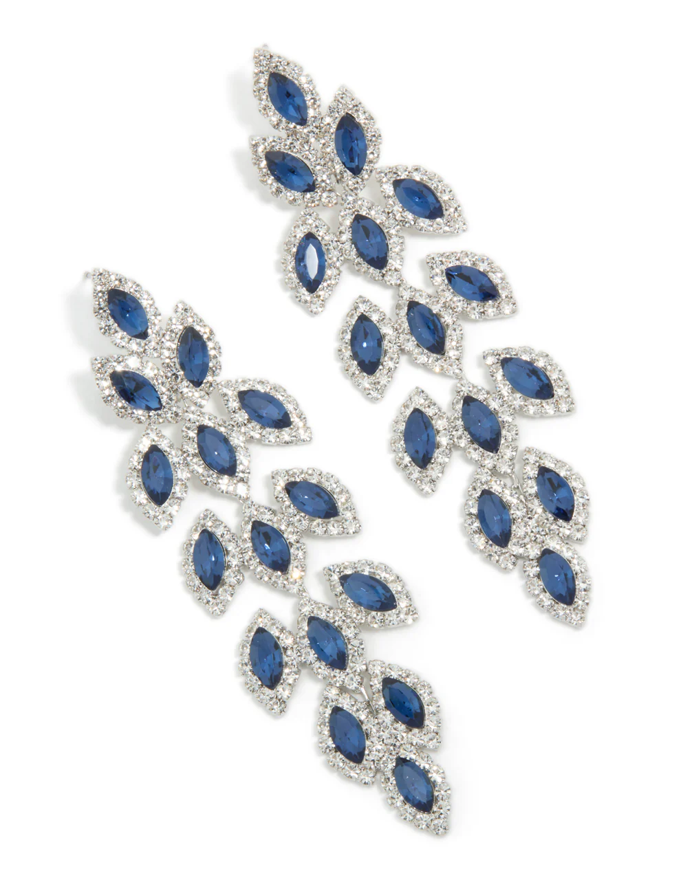 1229-silver-blue-diamantes-gleaming-pears-drop-earrings-2.webp Silver Blue Diamantes Gleaming Pears Drop Earrings