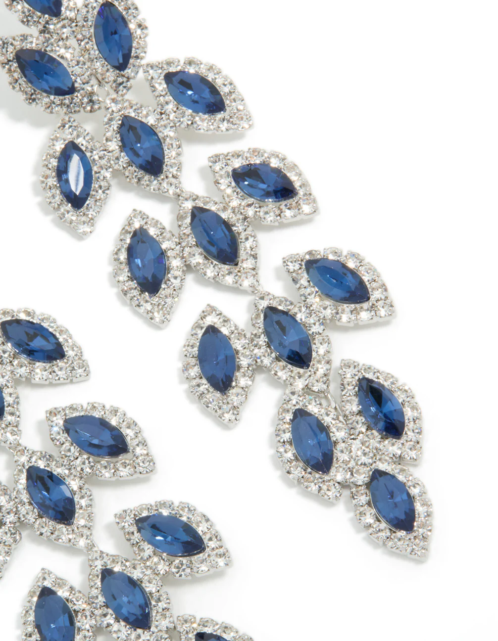 1229-silver-blue-diamantes-gleaming-pears-drop-earrings-5.webp Silver Blue Diamantes Gleaming Pears Drop Earrings