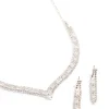 Silver Rectangle Graduated Pendant Jewellery Sets