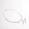 Silver Rectangle Graduated Pendant Jewellery Sets
