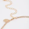 Gold Teardrop Surrounded Earrings & Necklace Set