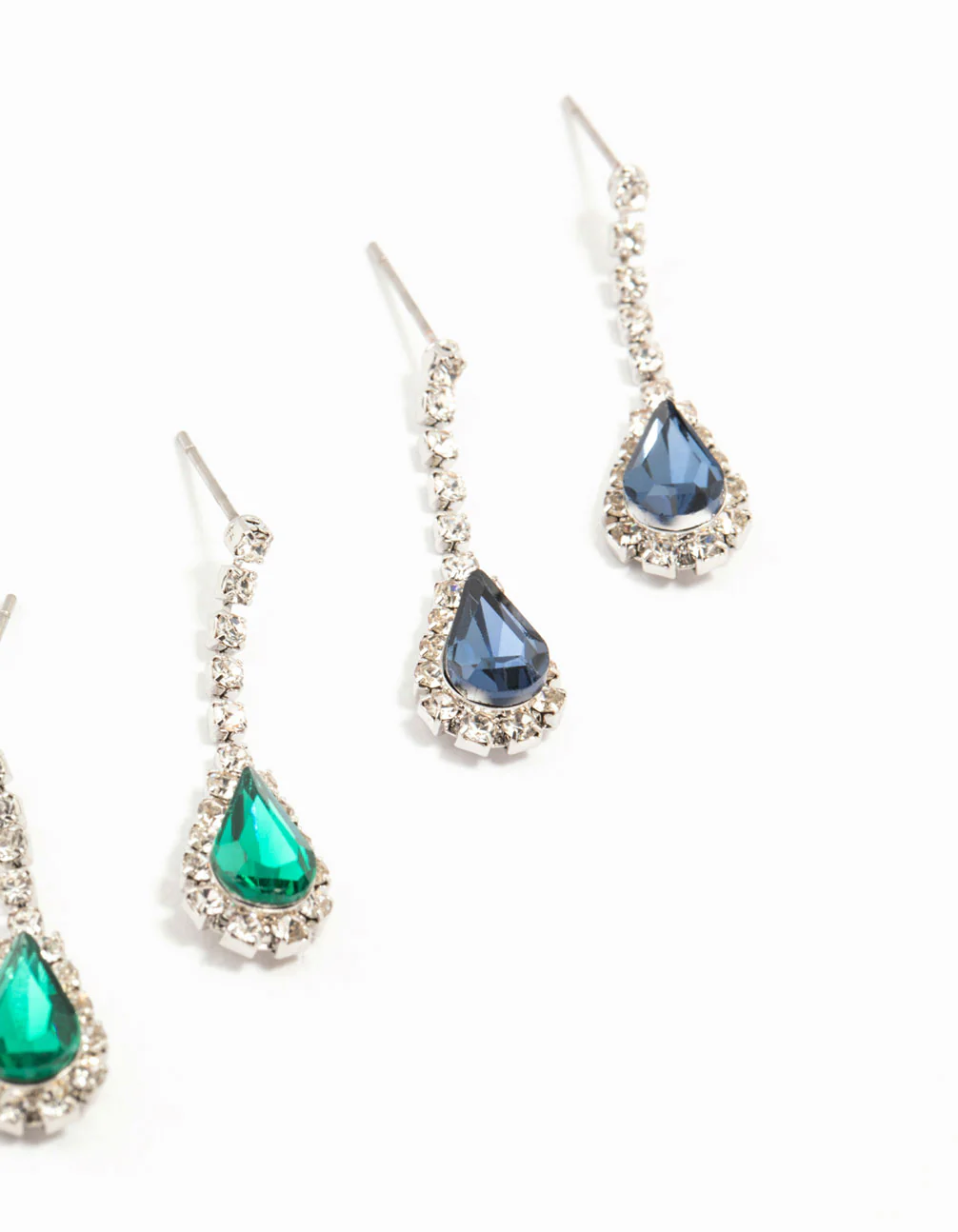 1239-silver-teardrop-diamante-drop-earrings-3-pack-3.webp Silver Teardrop Diamante Drop Earrings 3-Pack