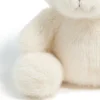 White Polyester Plush Teddy Key Chain