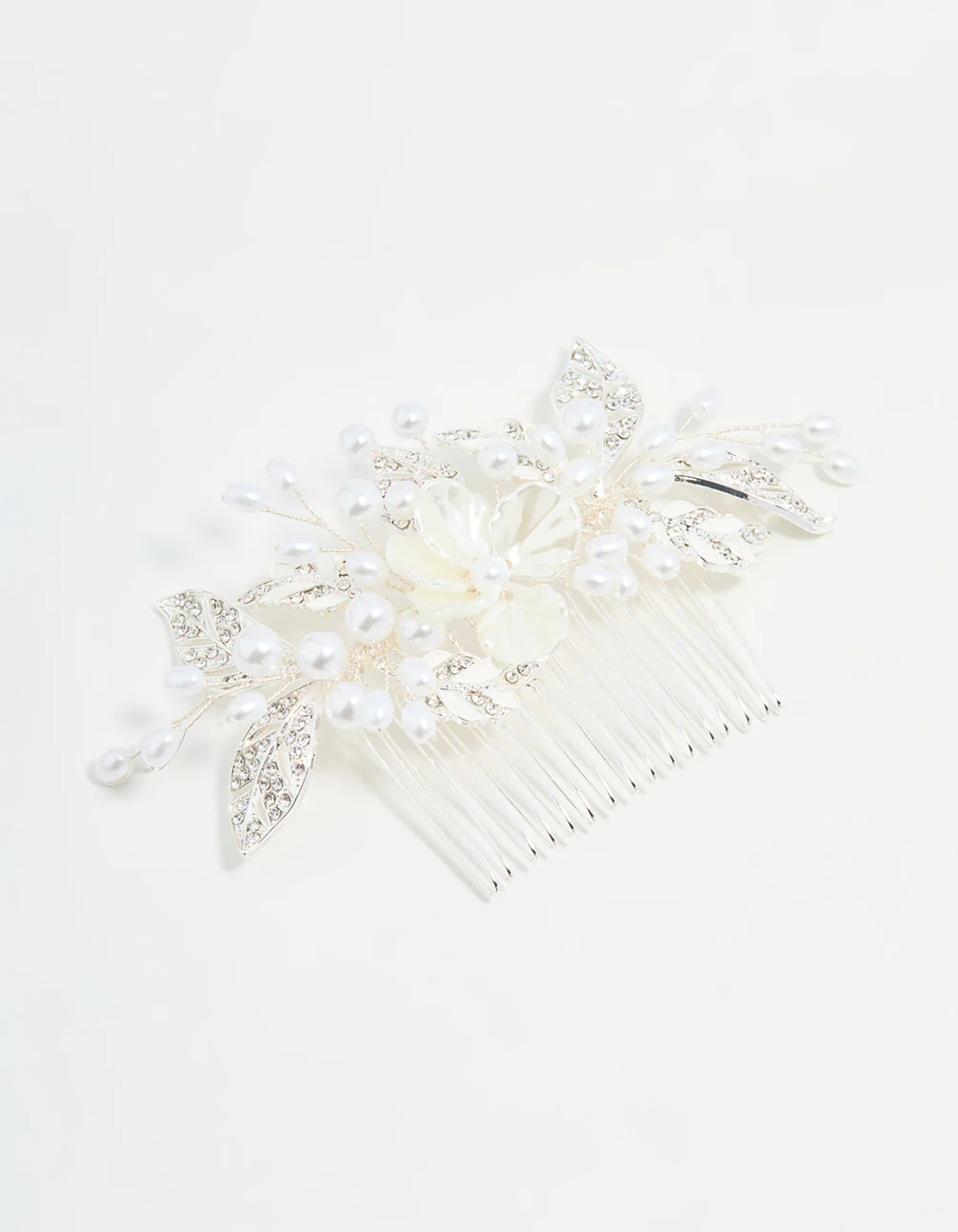 1240-silver-pearl-flower-vine-hair-comb-1.webp Silver Pearl Flower & Vine Hair Comb